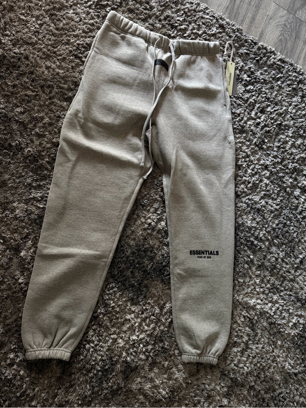 Essentials Light Grey Logo Sweatpants